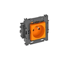 Розетка одинарная 0° Modul45connect франц. стандарт, 250 В, 16A (оранжевый) (STD-F0C8 ROR1)  6120604  OBO Bettermann