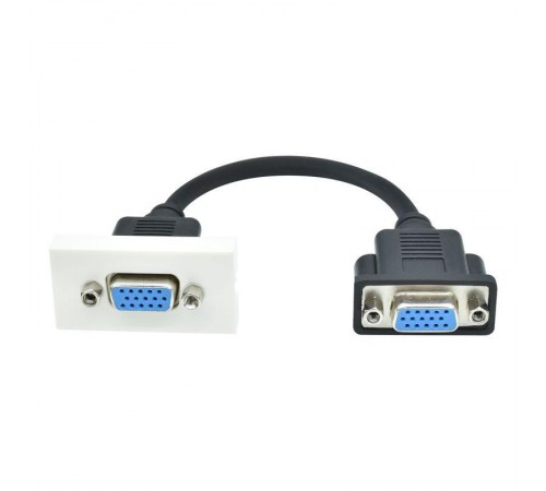 PRIMER РКМ-10-20-П Розетка VGA M/M (1 мод.) бел.  PR-KK40D-RV-0-1-K01  IEK