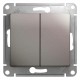 Glossa Платина Выключатель 2-клавишный, сх.5, 10AX  GSL001251  SE
