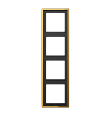Рамка 4-кратная; металл цвета золота  GO2984  Jung