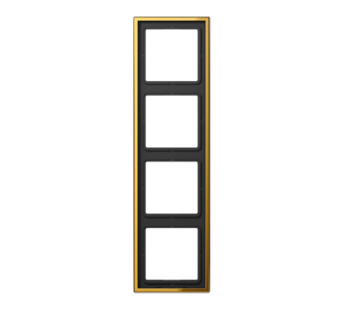Рамка 4-кратная; металл цвета золота  GO2984  Jung