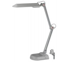 Светильник настольный на основании/струбцина NL-202 11Вт ЛЛ G23 серый с лампой  C0041461  ЭРА