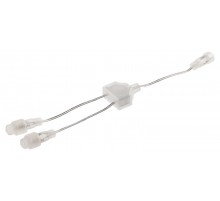 Коннектор У-образный для низковольтных гирлянд ERAPS-2R IP44, 30 см, 2 гнезда (1 вход, 1 выход), ПВХ, 24В  Б0051902  ЭРА