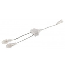 Коннектор У-образный для низковольтных гирлянд ERAPS-2R IP44, 30 см, 2 гнезда (1 вход, 1 выход), ПВХ, 24В  Б0051902  ЭРА