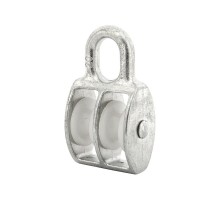 Блок для троса двойной оцинк. (нейлон.шкив) 20мм (1 шт) - ярлык ( 0,056 кг)  112729  Tech-KREP