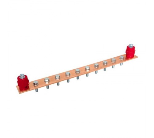 Главная заземляющая шина с изоляторами на 10 подключений ГЗШ-10 Сugc-e2010 EKF