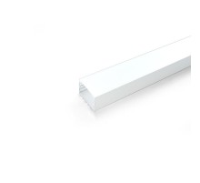 Профиль алюминиевый "Линии света" накладной, белый, CAB257 с матовым экраном, 2 заглушками, 4 крепежами в комплекте  10373  FERON