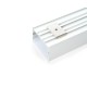 Профиль алюминиевый "Линии света" накладной, белый, CAB257 с матовым экраном, 2 заглушками, 4 крепежами в комплекте  10373  FERON