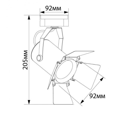 Светильник светодиодный трековый AL110 12W 4000K 35 градусов черный  32555  Feron