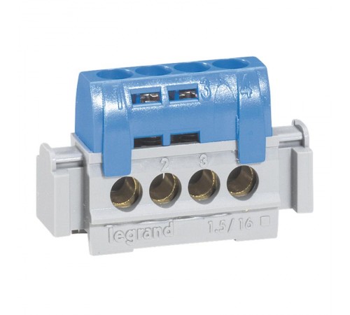 Клеммник синий 4*1.5-16мм2  004840  Legrand