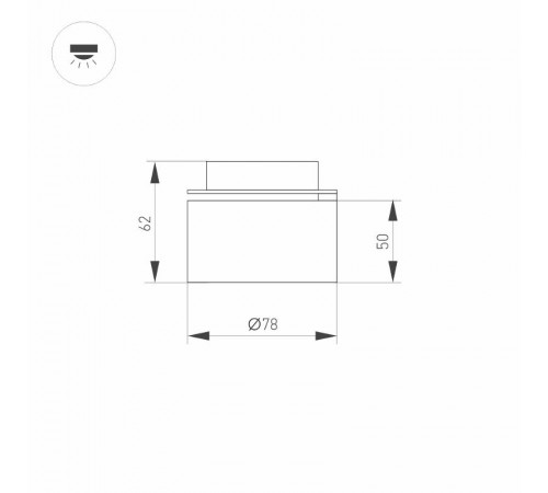 Модуль светодиодный PLURIO-LAMP-R77-9W Day4000 (BK, 36 deg, 2-2, 38V, 200mA) (Arlight, Металл)  031826  Arlight