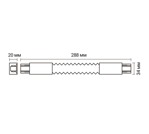 Коннектор для шинопровода осветительного гибкий белый PTR CF-WH  .5014749  Jazzway