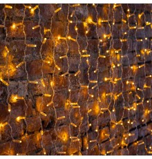 Гирлянда "Светодиодный Дождь" 2х1,5м, постоянное свечение,прозрачный провод, 230 В, диоды ЖЁЛТЫЕ, 360 LED  235-301  NEON-NIGHT