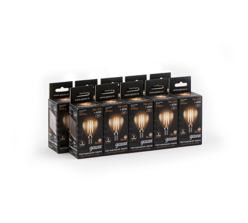 Лампа светодиодная LED 7Вт E14 220В 2700К шар  105801107  Gauss