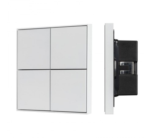 INTELLIGENT ARLIGHT Кнопочная панель KNX-304-23-IN White (BUS, Frame) (IARL, IP20 Металл, 2 года)  038401  Arlight