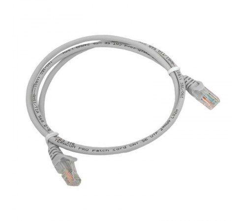 Патч-корд TERACOM PRO Cat.5E неэкранированный UTP оболочка LSZH серый (1,0м)  TRP-5EUTP-LSH-1M-GY  EKF