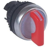 Переключатель - Osmoz - для комплектации - с подсветкой - 3 положения с фиксацией - 45° - красный  024051  Legrand