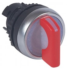 Переключатель - Osmoz - для комплектации - с подсветкой - 3 положения с фиксацией - 45° - красный  024051  Legrand