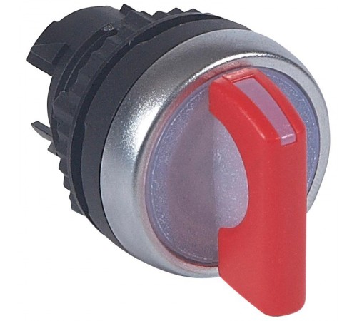 Переключатель - Osmoz - для комплектации - с подсветкой - 3 положения с фиксацией - 45° - красный  024051  Legrand