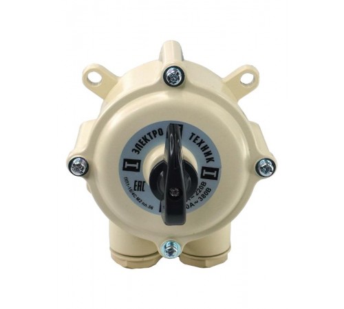 ПП 1-16/4С М2 пл. 56 (16А, пластмассовый корпус, IP56), переключатель пакетный (ЭТ)  ET529203  Электротехник