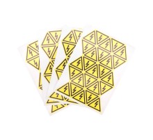 Наклейка знак электробезопасности "Опасность поражения электротоком" 25х25х25 мм  100 шт.  56-0006-1  REXANT