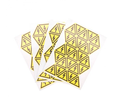 Наклейка знак электробезопасности "Опасность поражения электротоком" 25х25х25 мм  100 шт.  56-0006-1  REXANT