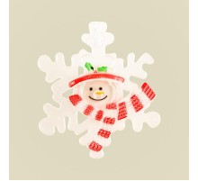 Фигура световая "Снеговик на снежинке" RGB на присоске  501-021  NEON-NIGHT