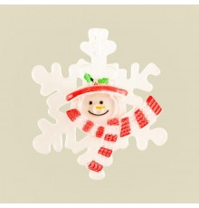 Фигура световая "Снеговик на снежинке" RGB на присоске  501-021  NEON-NIGHT