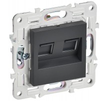 SKANDY Розетка компьютерная двойная RJ45 кат.6 SK-K04T титан  SK-K20-2-K48  IEK