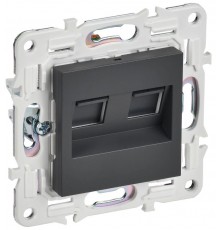 SKANDY Розетка компьютерная двойная RJ45 кат.5E SK-K03T титан  SK-K20-1-K48  IEK