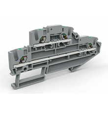 Двухуровневая клемма на 2,5 кв.мм  ZEFDS220GR  DKC