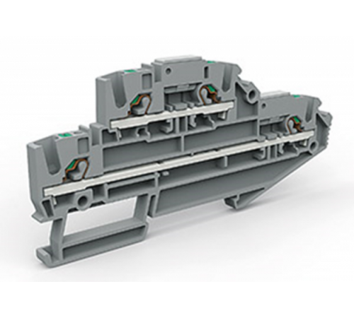 Двухуровневая клемма на 2,5 кв.мм  ZEFDS220GR  DKC