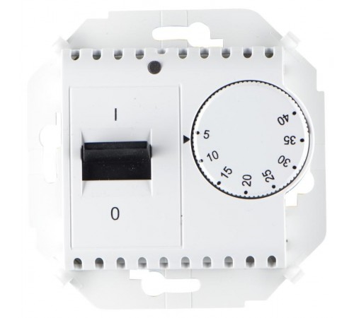 Simon 15 Белый Регулятор для тёплого пола, с зондом, 16А, 230В, 3600Вт, 5-40град, IP20  1591775-030  Simon