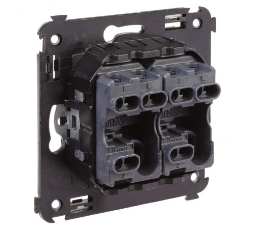 Переключатель двухклавишный в стену, Avanti, "Черный квадрат"  4402114  DKC