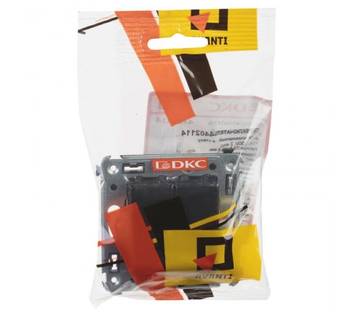 Переключатель двухклавишный в стену, Avanti, "Черный квадрат"  4402114  DKC