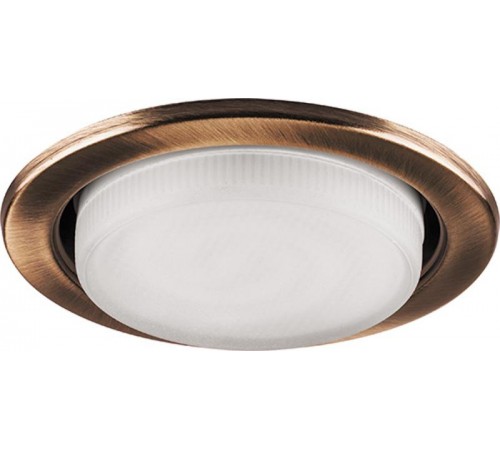 Светильник потолочный встраиваемый под лампу GX53 DL53 15W 230V GX53, без лампы, античная медь  28949  FERON