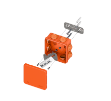 Коробка огнестойкая E45 85х85х40мм с клеммниками 6 полюсов 0,5-6мм2 IP55 HF  plc-kmfr-85-606  EKF