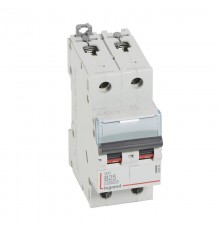 Выключатель автоматический двухполюсный DX3 10000 25А B 16кА  408944  Legrand