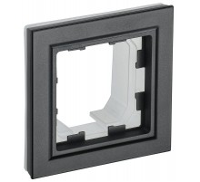 BRITE Рамка 1-ая IP44 РУ-1-БрЧ-44 черный  BR-M12-44-K02  IEK