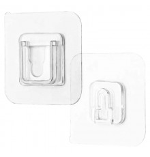 Крючок универсальный на клейкой основе (комплект из 2-х пар в упак.), HK-003  39644  STEKKER