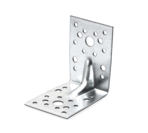 Уголок крепежный усиленный 125х125х65х2, оцинкованный - накл.  141938  Tech-KREP