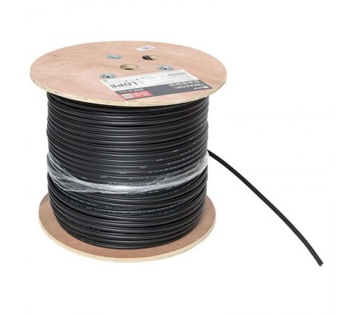 Кабель витая пара TERACOM PRO Cat.5E F/UTP 4 пары solid 24AWG 1,2 мм черный катушка 305м  TRP-5EFTP-04PE-BK-OTW3  EKF