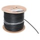 Кабель витая пара TERACOM PRO Cat.5E F/UTP 4 пары solid 24AWG 1,2 мм черный катушка 305м  TRP-5EFTP-04PE-BK-OTW3  EKF
