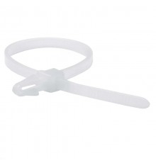 Хомут P6.6 с монтажным основанием под отверстие 4,5мм, белый 3,6x150  252155SR-M  DKC