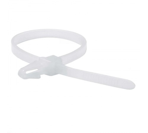 Хомут P6.6 с монтажным основанием под отверстие 4,5мм, белый 3,6x150  252155SR-M  DKC