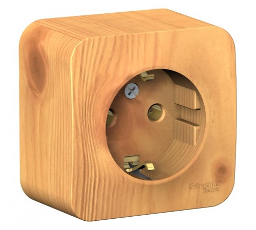 Blanca Ясень О/У Розетка с заземлением без шторок, 16А, 250В  BLNRA010105  SE