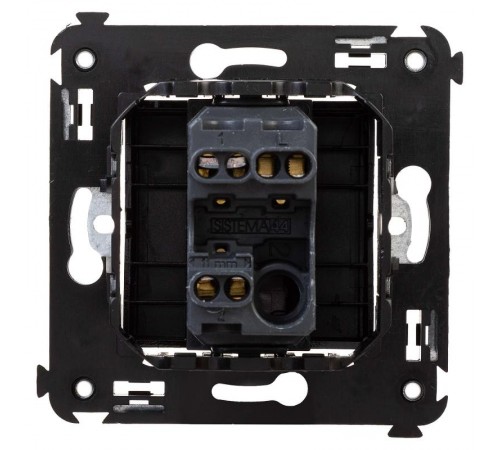 Переключатель одноклавишный в стену, "Avanti", "Черный квадрат"  4402113  DKC