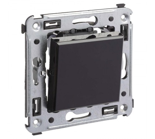 Переключатель одноклавишный в стену, "Avanti", "Черный квадрат"  4402113  DKC