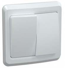 ВЕГА белый Выключатель 2-клавишный 10А ВС10-2-0-ВБ  EVV20-K01-10-DM  GENERICA