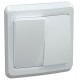 ВЕГА белый Выключатель 2-клавишный 10А ВС10-2-0-ВБ  EVV20-K01-10-DM  GENERICA